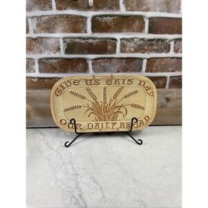 Holland Mold "Give Us This Day Our Daily Bread" ceramic bread platter
